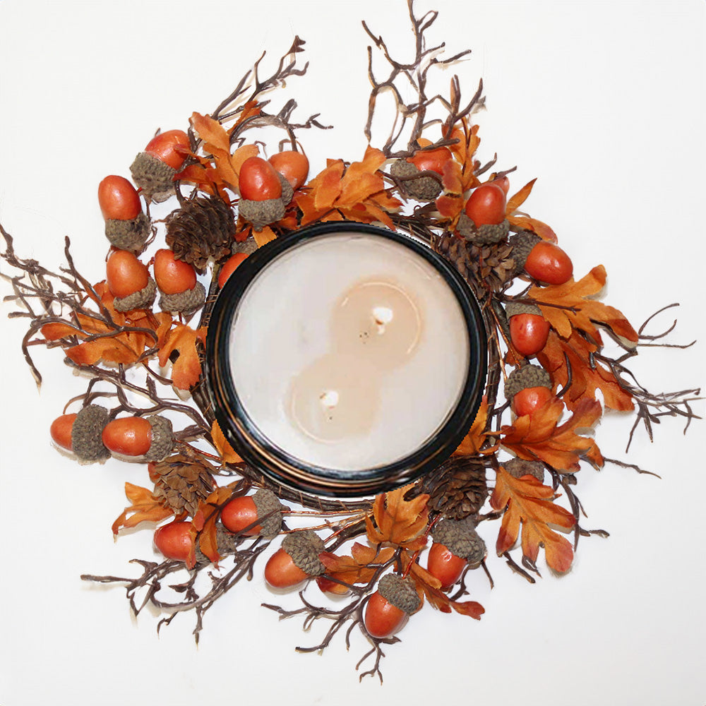 Fallen Leaves & Acorns - Candle Ring