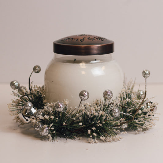 Frosted Silver Bells - Candle Ring