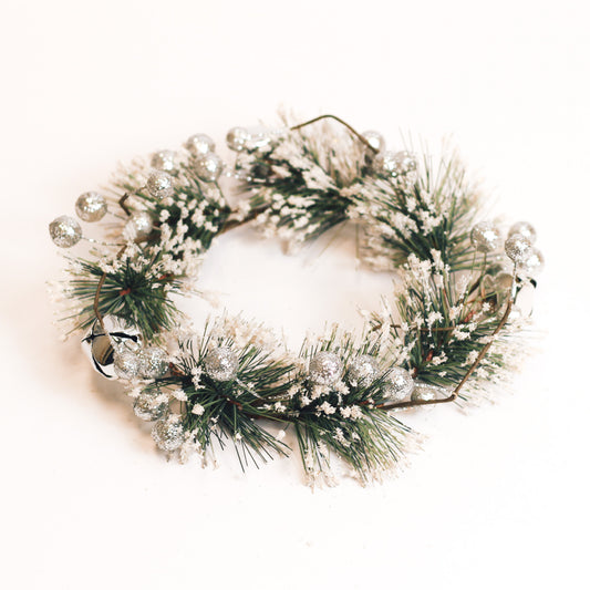 Frosted Silver Bells - Candle Ring