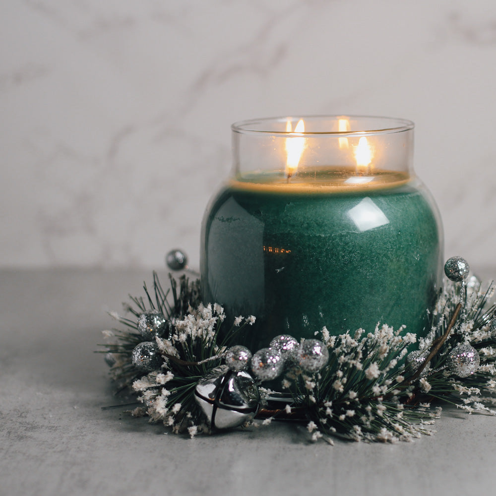 Frosted Silver Bells - Candle Ring