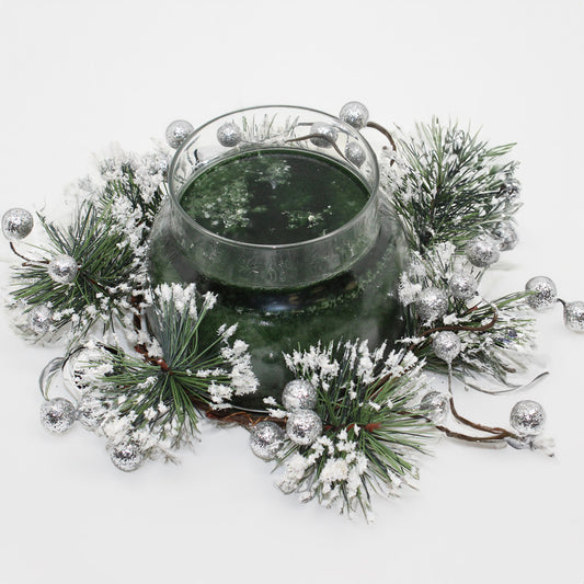 Frosted Silver Bells - Candle Ring