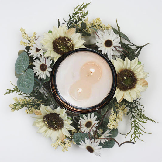 White Sunflower - Candle Ring