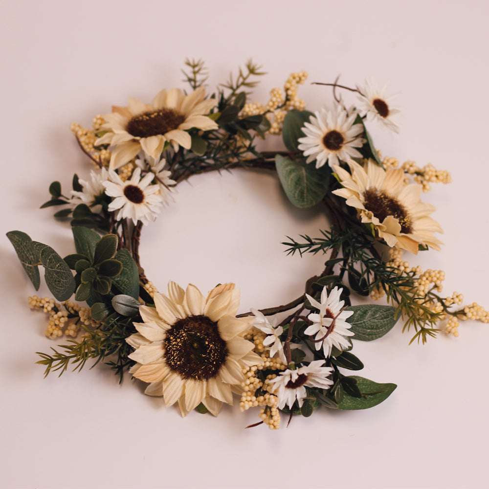 White Sunflower - Candle Ring