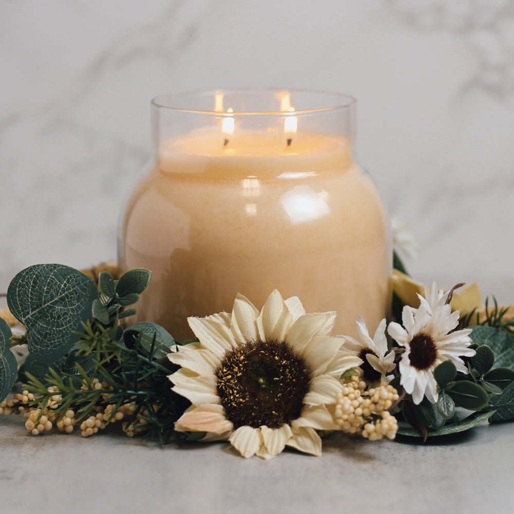 White Sunflower - Candle Ring