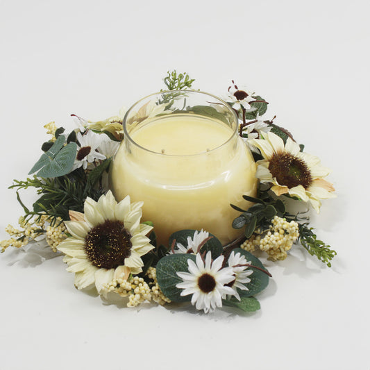 White Sunflower - Candle Ring