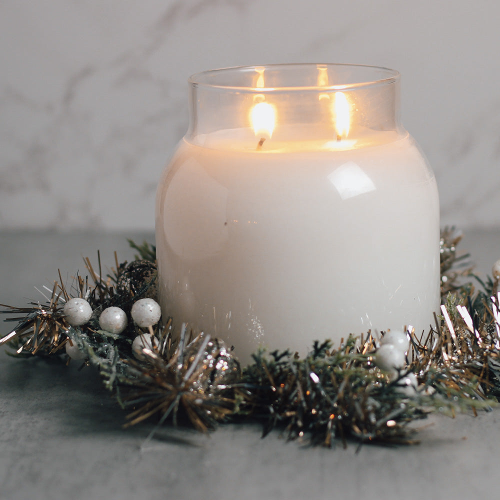 Tinsel Berry & Bells - Candle Ring