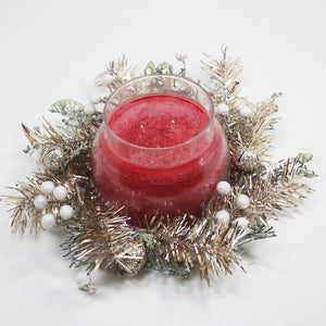 Tinsel Berry & Bells - Candle Ring