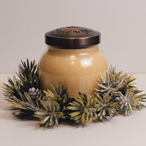 Frozen Pinecones & Greens - Candle Ring