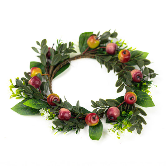 Apple & Green Leaves - Candle Ring