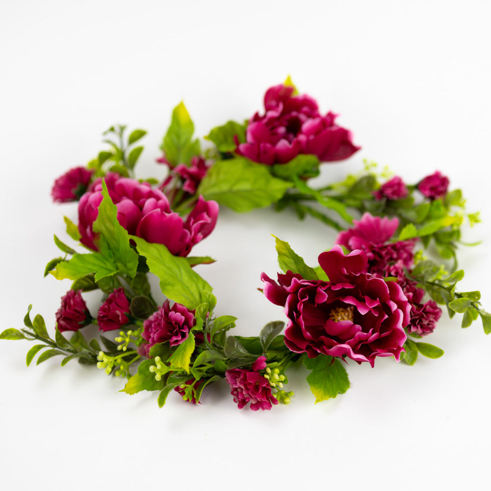 Pink Peony Bloom - Candle Ring