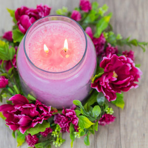 Pink Peony Bloom - Candle Ring