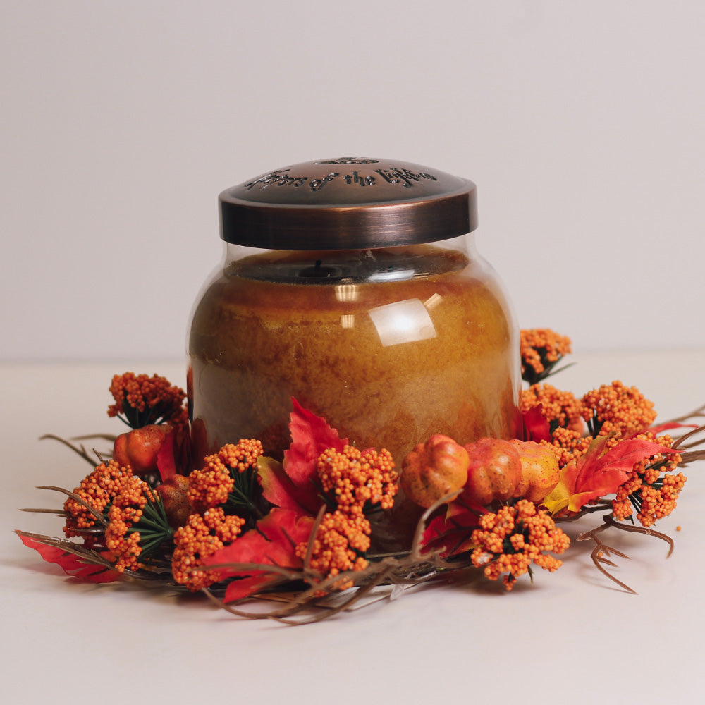 Maple Leaf & Pumpkins - Candle Ring