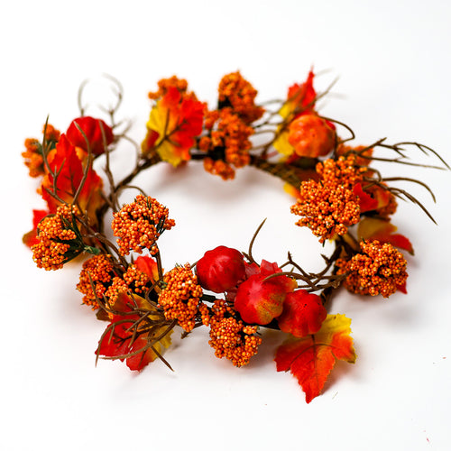 Maple Leaf & Pumpkins - Candle Ring