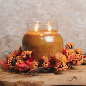 Maple Leaf & Pumpkins - Candle Ring