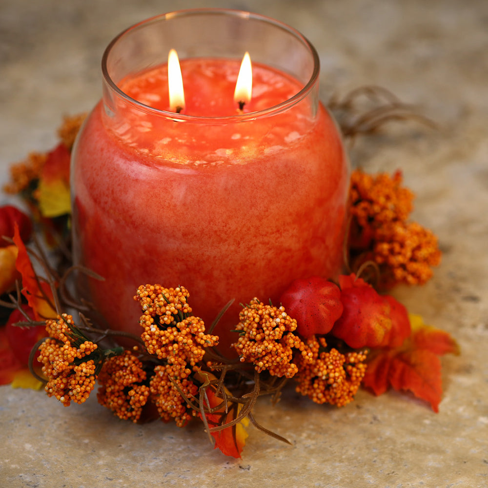 Maple Leaf & Pumpkins - Candle Ring