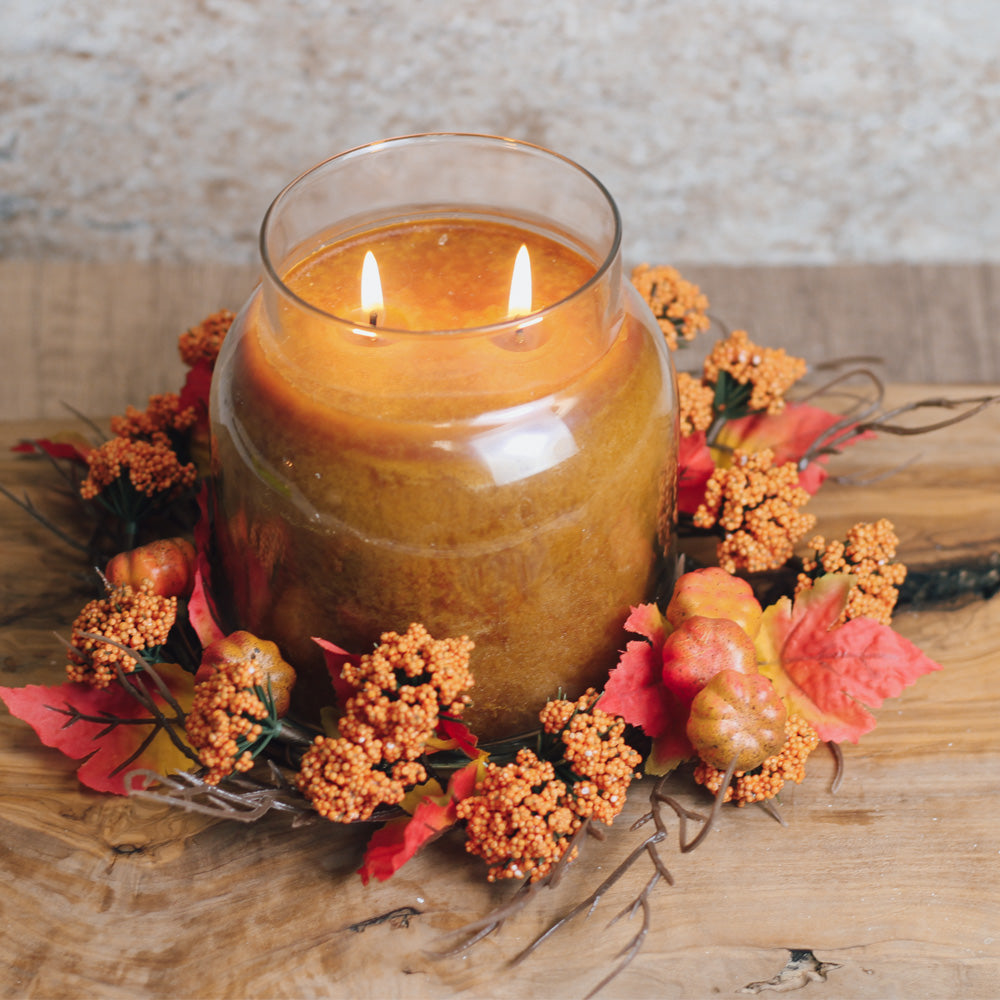 Maple Leaf & Pumpkins - Candle Ring