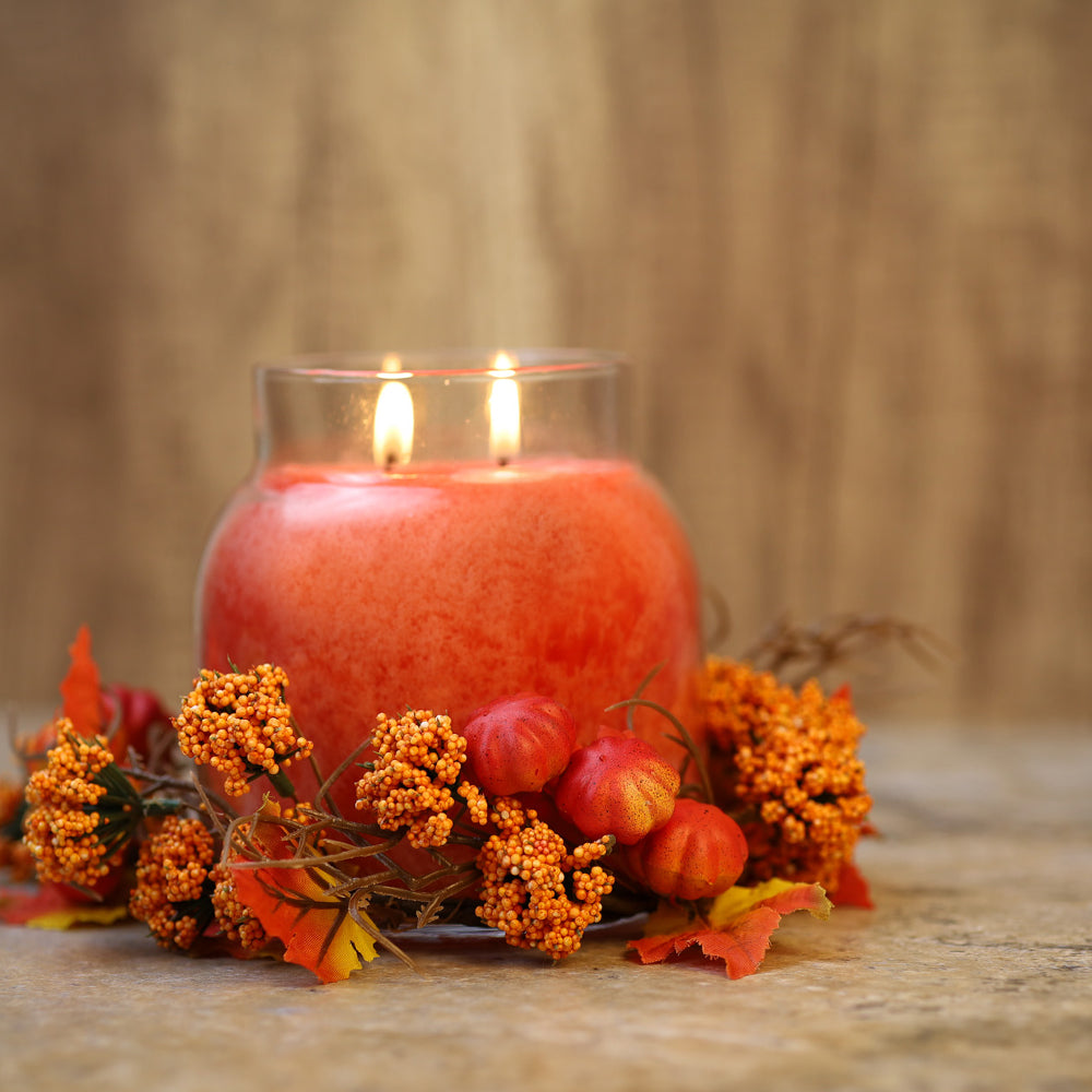 Maple Leaf & Pumpkins - Candle Ring