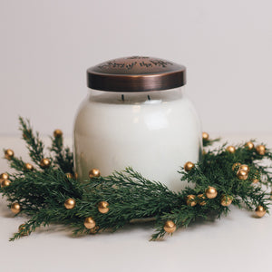 Cypress & Golden Pearls - Candle Ring