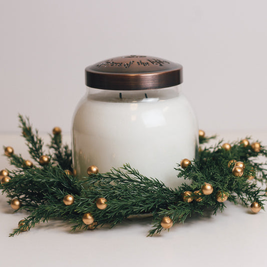 Cypress & Golden Pearls - Candle Ring