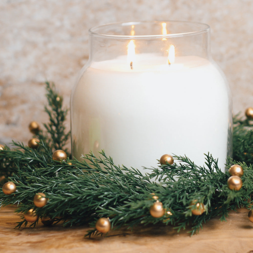 Cypress & Golden Pearls - Candle Ring