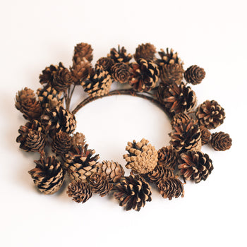 Seasonal Pinecones - Candle Ring