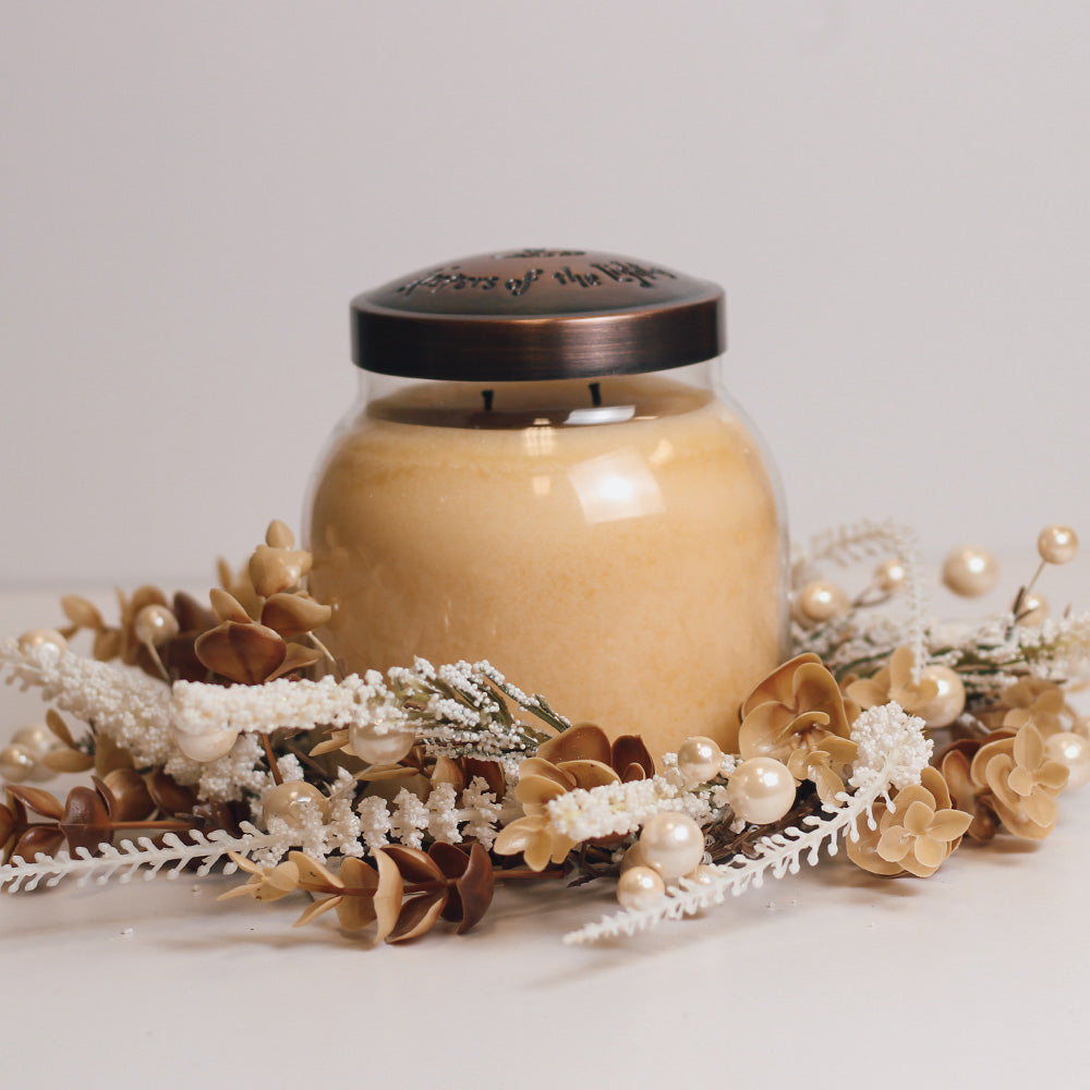 Festive Frost & Pearls - Candle Ring