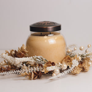 Festive Frost & Pearls - Candle Ring