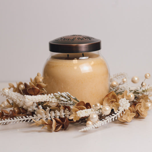 Festive Frost & Pearls - Candle Ring