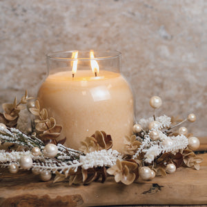 Festive Frost & Pearls - Candle Ring