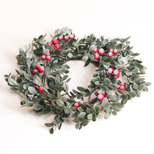 Frozen Cranberry Wreath - Candle Ring