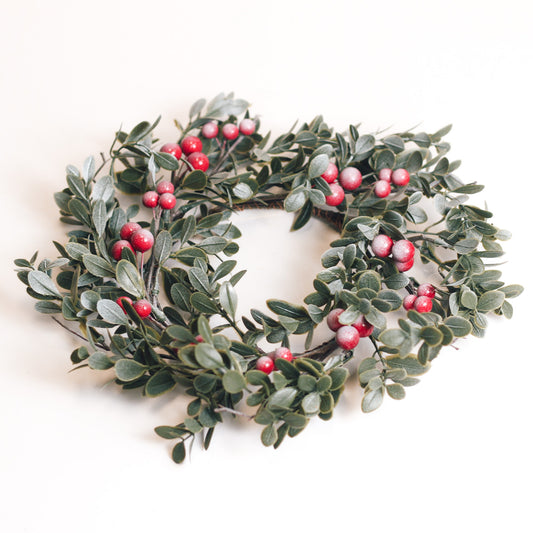 Frozen Cranberry Wreath - Candle Ring