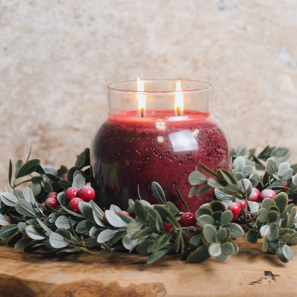 Frozen Cranberry Wreath - Candle Ring