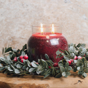 Frozen Cranberry Wreath - Candle Ring