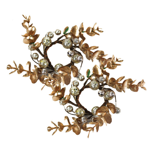 Golden Forest - Taper Candle Rings (Set of 2)