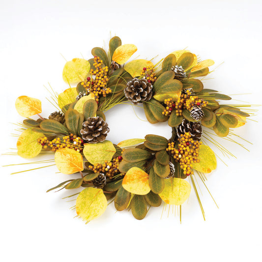 Pinecone Eucalyptus - Candle Ring by A Cheerful Giver