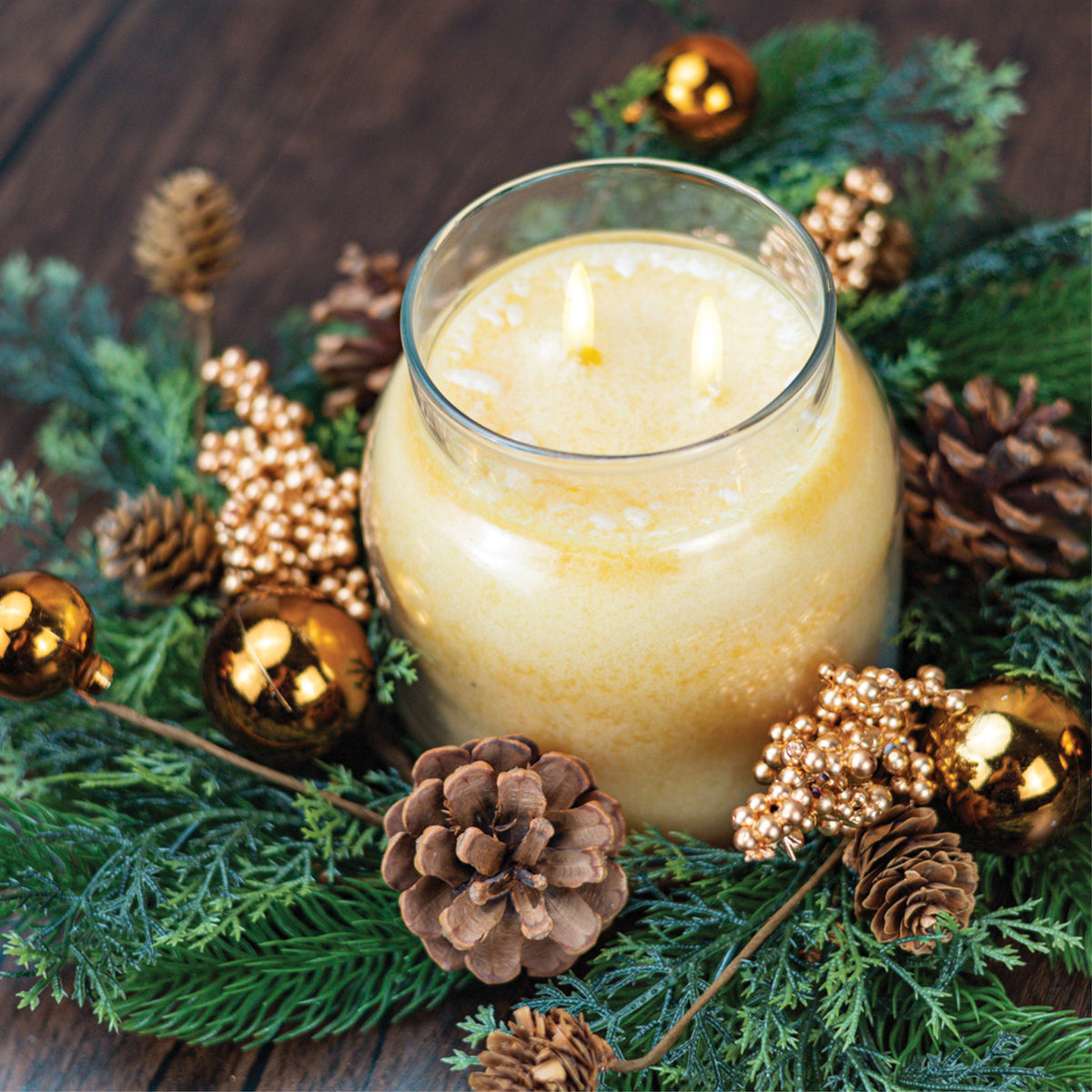 Golden Pine - Candle Ring - Product Image by A Cheerful Giver