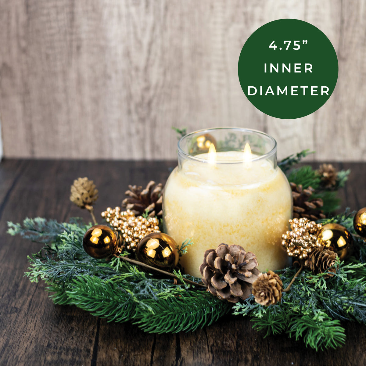 Golden Pine - Candle Ring - Product Image by A Cheerful Giver