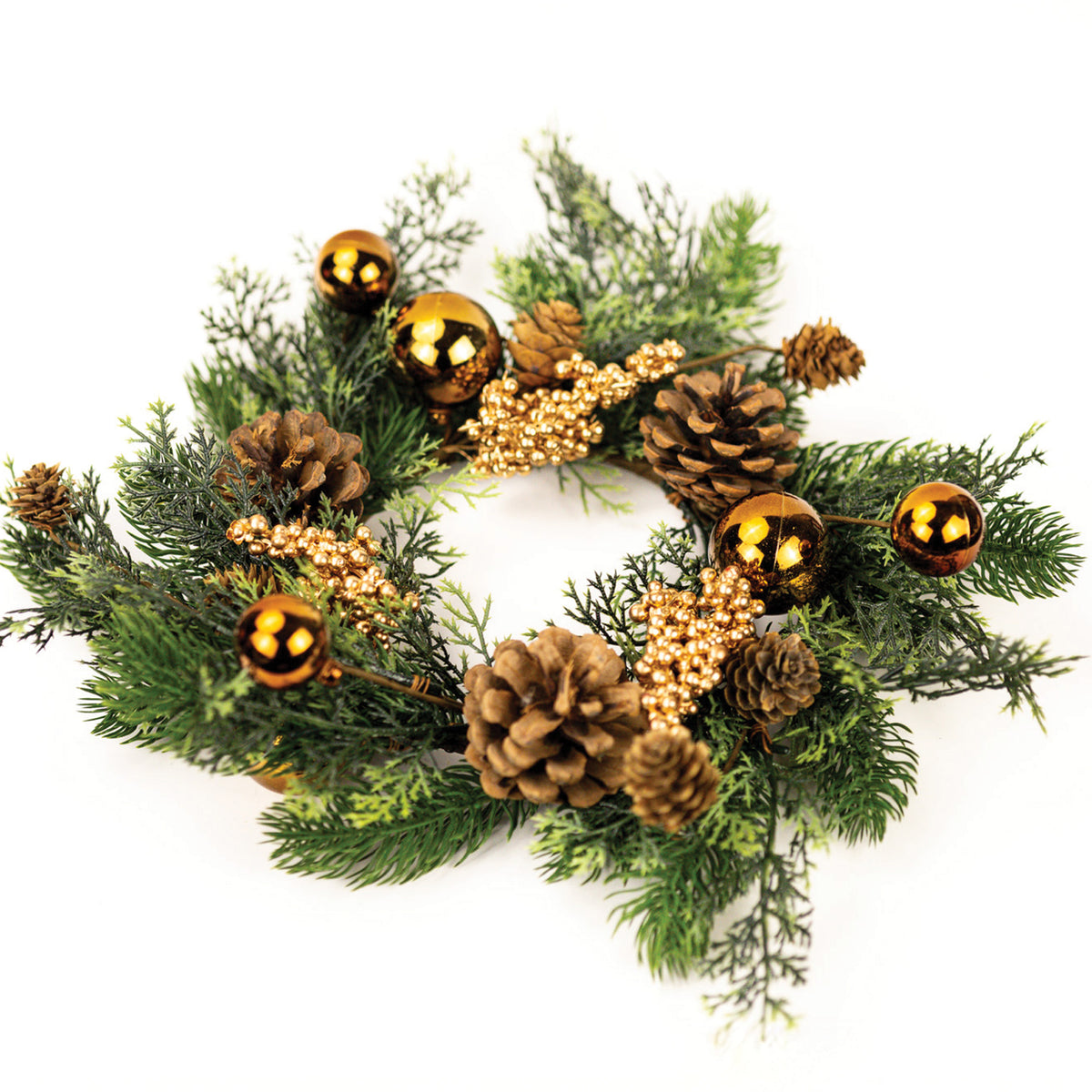 Golden Pine - Candle Ring by A Cheerful Giver