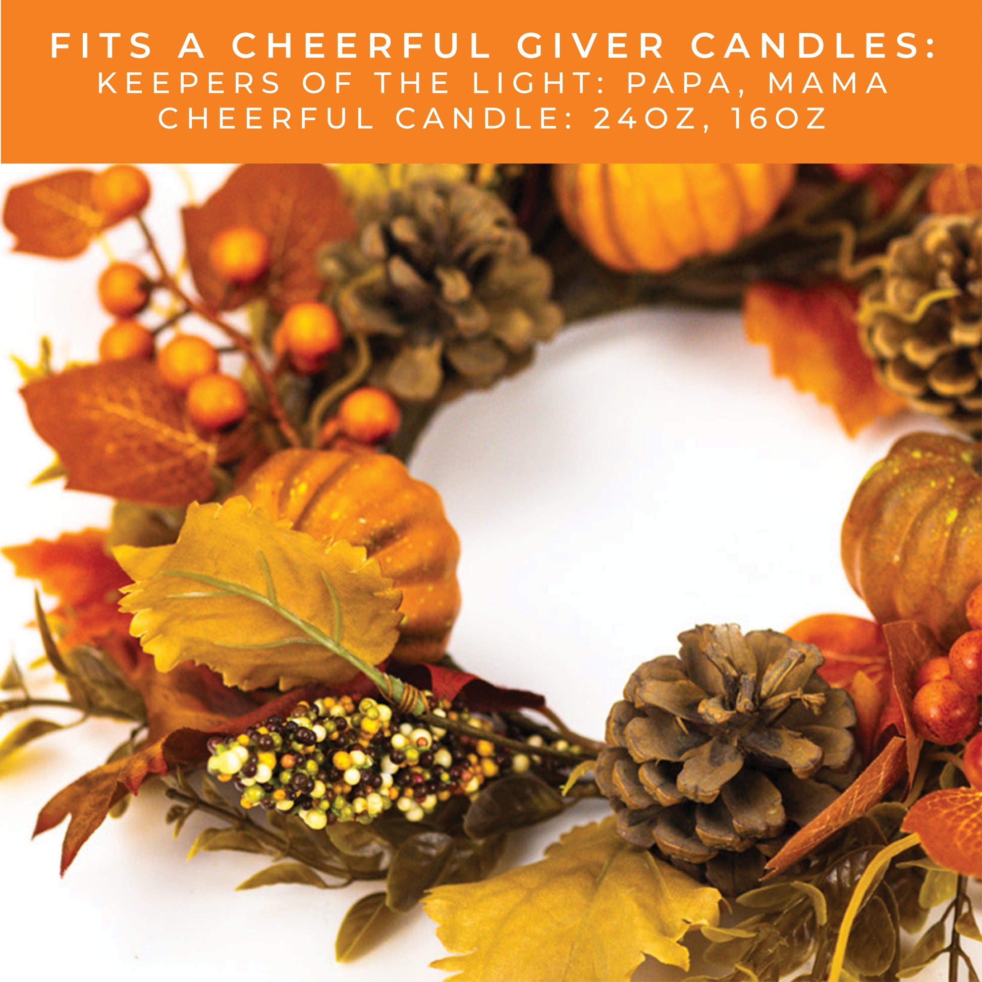 Autumn Leaves & Berries - Candle Ring - Product Image by A Cheerful Giver