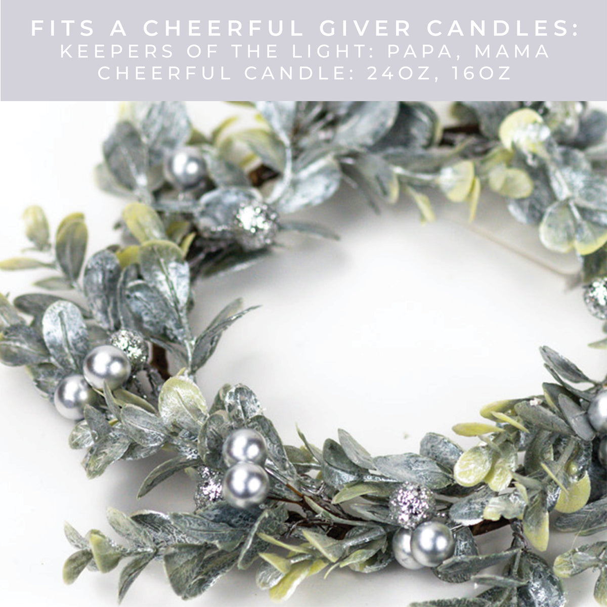 Silver & Snowberry - Candle Ring - Product Image by A Cheerful Giver
