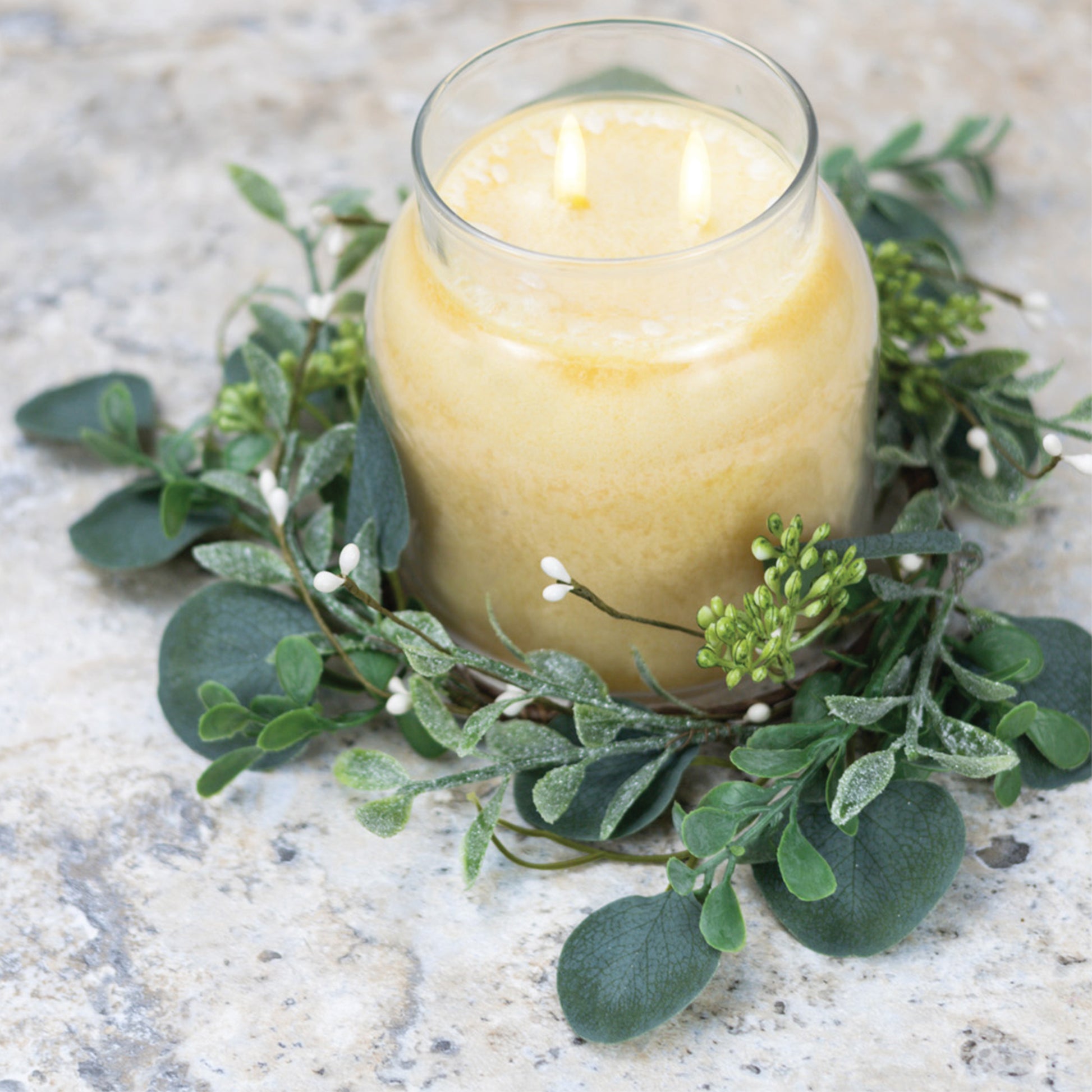 Spring Eucalyptus - Candle Ring - Product Image by A Cheerful Giver