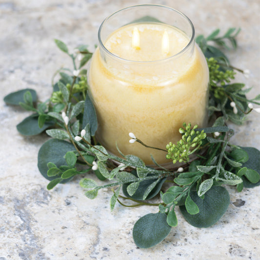 Spring Eucalyptus - Candle Ring - Product Image by A Cheerful Giver