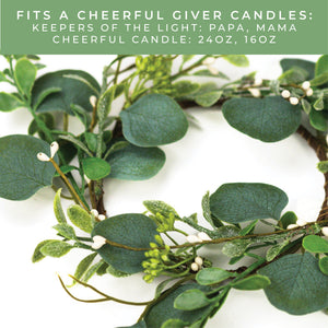 Spring Eucalyptus - Candle Ring - Product Image by A Cheerful Giver