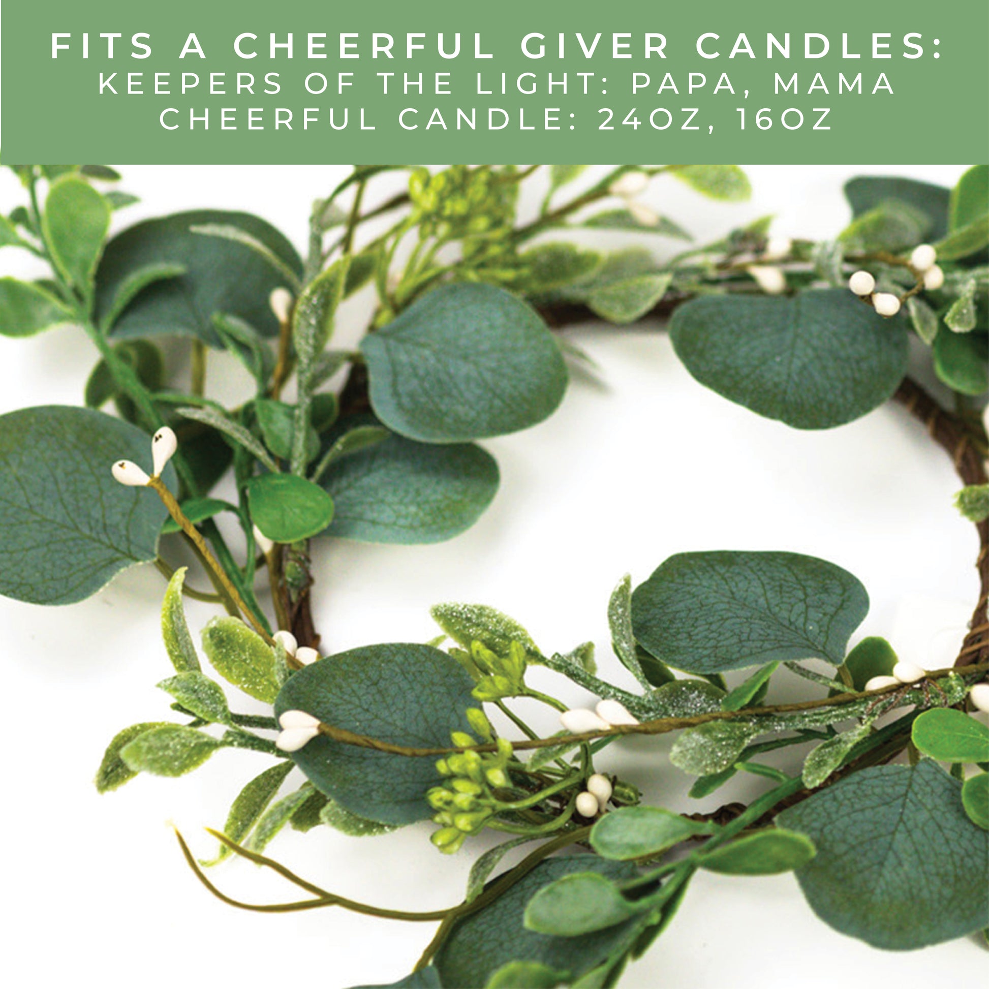 Spring Eucalyptus - Candle Ring - Product Image by A Cheerful Giver