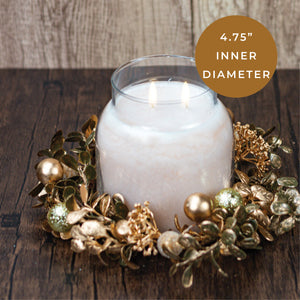 Gilded Autumn Leaves - Candle Ring - Product Image by A Cheerful Giver