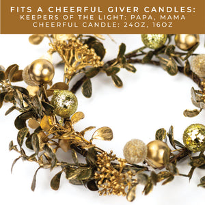 Gilded Autumn Leaves - Candle Ring - Product Image by A Cheerful Giver