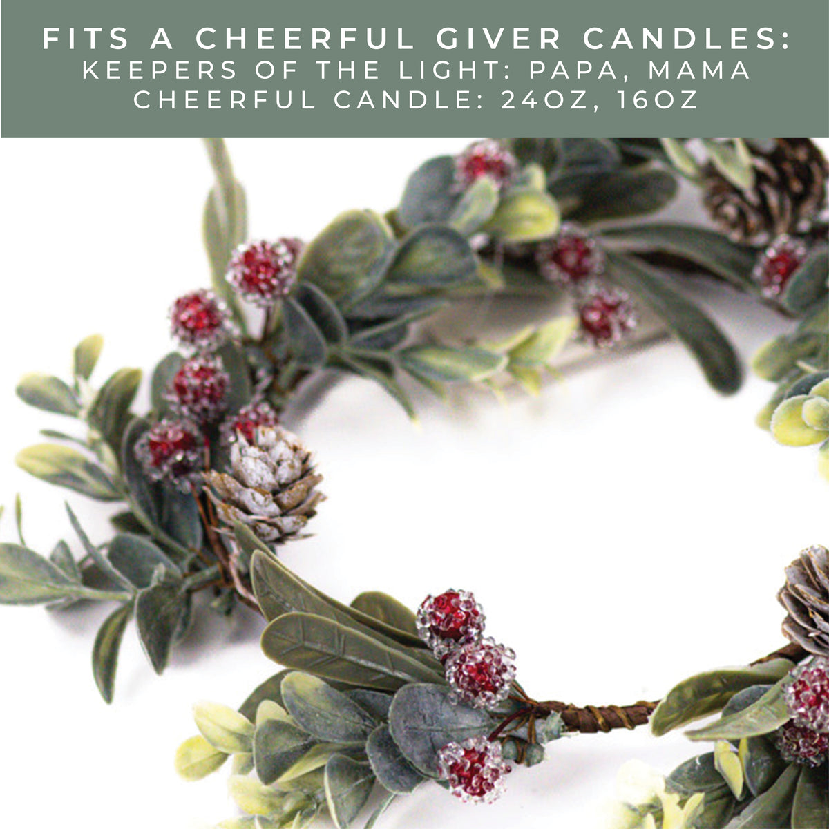 Sugar Berry & Pine - Candle Ring - Product Image by A Cheerful Giver