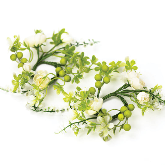 Spring Blossom - Taper Candle Rings (Set of 2) by A Cheerful Giver