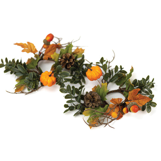 Pumpkin Patch - Taper Candle Rings (Set of 2) by A Cheerful Giver