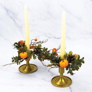Pumpkin Patch - Taper Candle Rings (Set of 2) - Product Image by A Cheerful Giver
